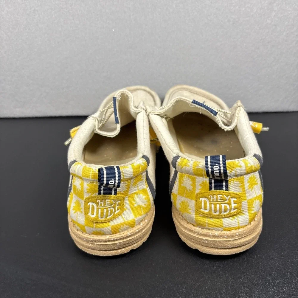 HeyDude x Corona Wally Mens Size 10 Natural White Canvas Slip On Casual Shoes